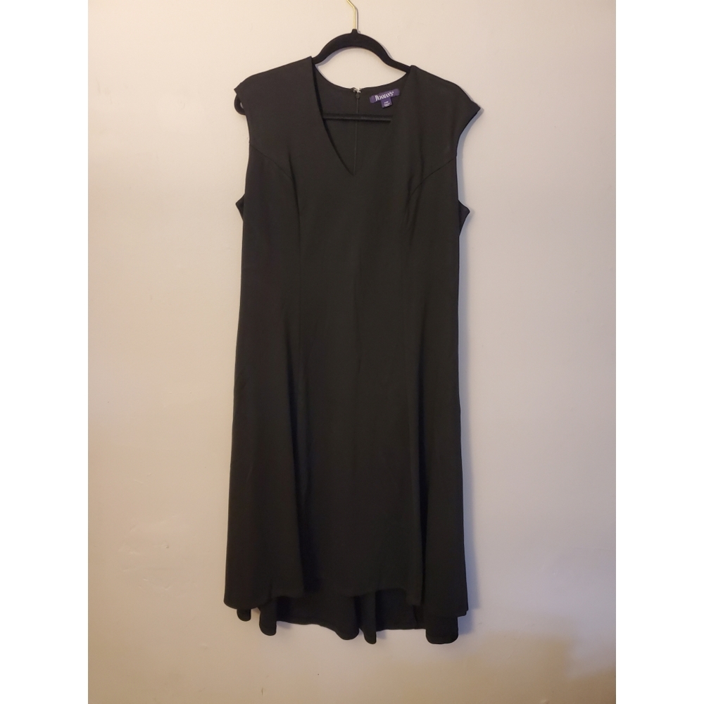 Black sleeveless swing dress